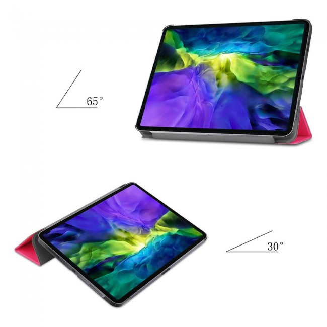 Apple iPad Air 3 2019 10.5 and iPad Pro 10.5 2017 Trifold Stand Case Smart Leather Folio Cover by Margoun - Coral Pink