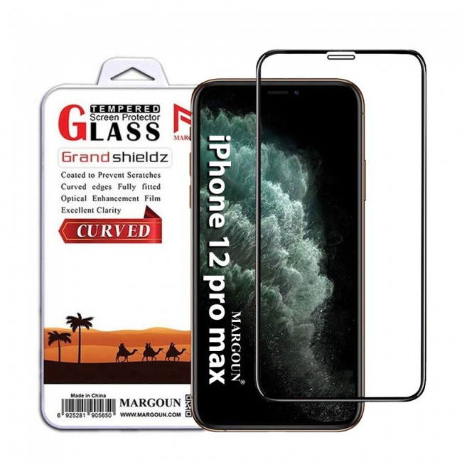Apple iPhone 12 Pro Max Tempered 3D Glass Screen Protector Grand Shieldz by Margoun