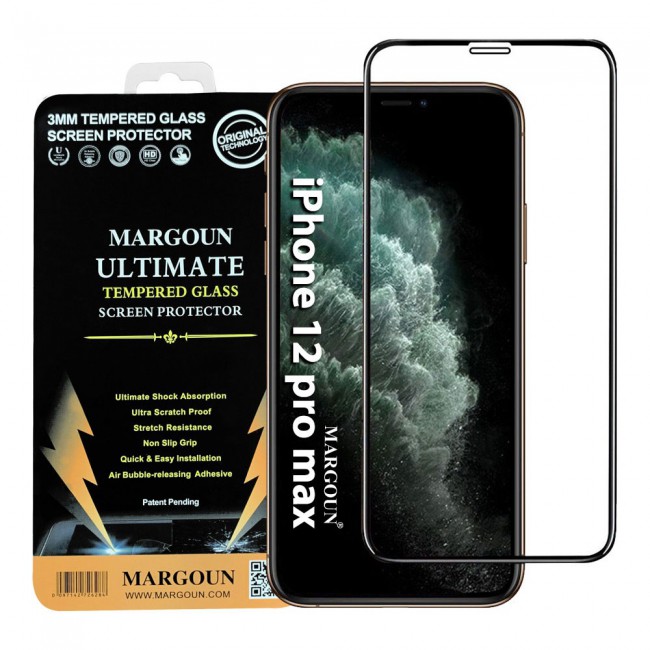 Apple iPhone 12 Pro Max Tempered 3D Glass Screen Protector Ultimate by Margoun
