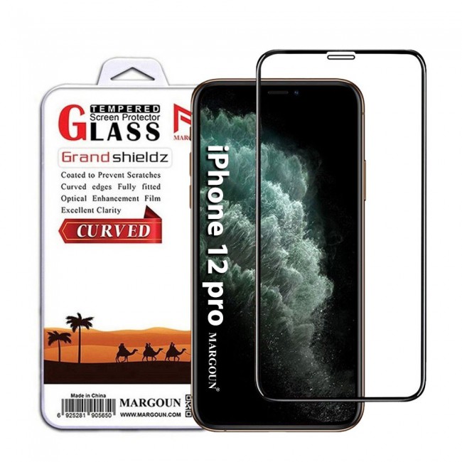 Apple iPhone 12 Pro Tempered 3D Glass Screen Protector Grand Shieldz by Margoun