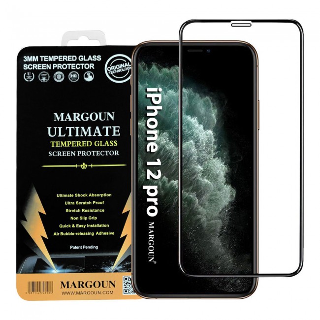 Apple iPhone 12 Pro Tempered 3D Glass Screen Protector Ultimate by Margoun