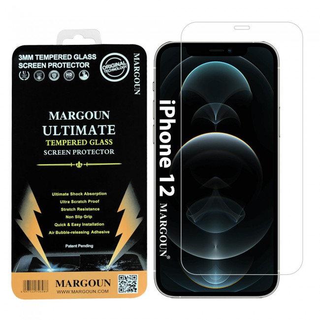 Apple iPhone 12 Tempered Screen Protector Ultimate by Margoun - Clear