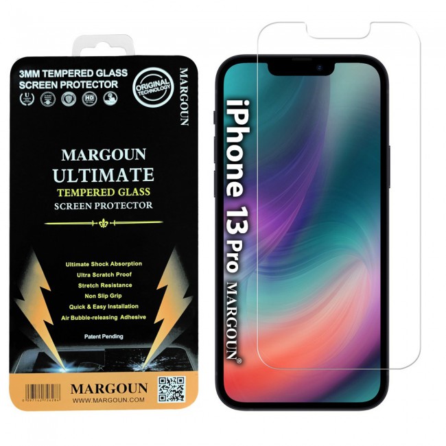 Apple iPhone 13 Pro Tempered Screen Protector Ultimate by Margoun - Clear
