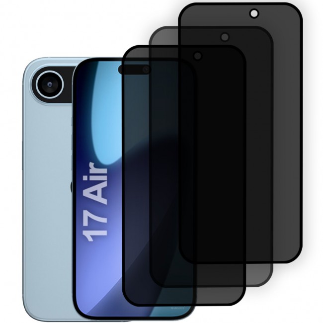 MARGOUN 3 Pack for iPhone 17 Air Screen Protector Privacy Anti Spy Tempered Glass,9H Hardness,Scratch-Resistant, Anti-Fingerprint and Dustproof, with Smooth Touch and Easy Installation