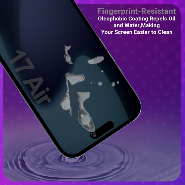 MARGOUN for iPhone 17 Air Screen Protector Privacy Anti Spy Tempered Glass,9H Hardness,Scratch-Resistant, Anti-Fingerprint and Dustproof, with Smooth Touch and Easy Installation