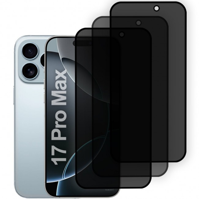 MARGOUN 3 Pack for iPhone 17 Pro Max Screen Protector Privacy Anti Spy Tempered Glass,9H Hardness,Scratch-Resistant, Anti-Fingerprint and Dustproof, with Smooth Touch and Easy Installation