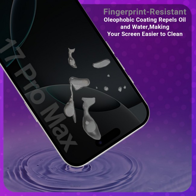 MARGOUN for iPhone 17 Pro Max Screen Protector Privacy Anti Spy Tempered Glass,9H Hardness,Scratch-Resistant, Anti-Fingerprint and Dustproof, with Smooth Touch and Easy Installation
