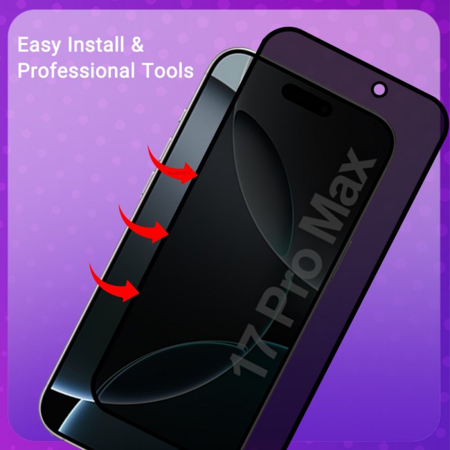 MARGOUN for iPhone 17 Pro Max Screen Protector Privacy Anti Spy Tempered Glass,9H Hardness,Scratch-Resistant, Anti-Fingerprint and Dustproof, with Smooth Touch and Easy Installation