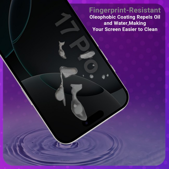 MARGOUN 3 Pack for iPhone 17 Pro Screen Protector Privacy Anti Spy Tempered Glass,9H Hardness,Scratch-Resistant, Anti-Fingerprint and Dustproof, with Smooth Touch and Easy Installation