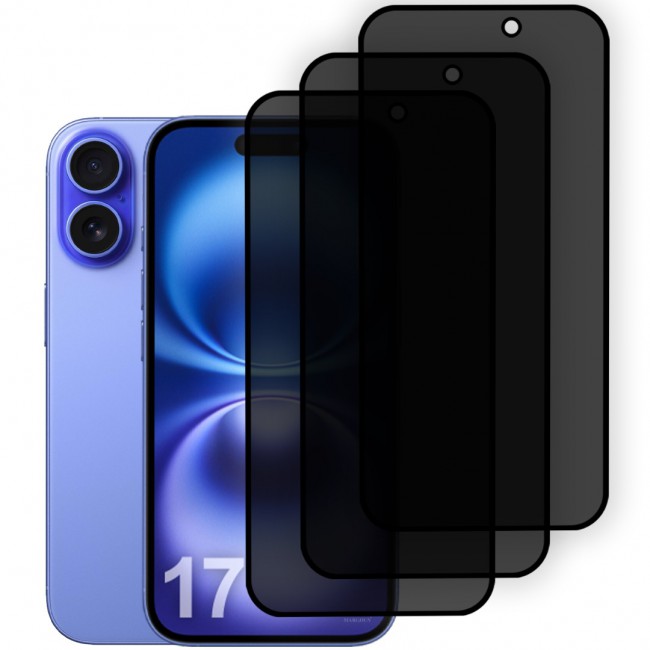 MARGOUN 3 Pack for iPhone 17 Screen Protector Privacy Anti Spy Tempered Glass,9H Hardness,Scratch-Resistant, Anti-Fingerprint and Dustproof, with Smooth Touch and Easy Installation