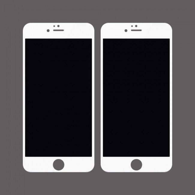 Apple iPhone 6 Plus and 6S Plus 3D Privacy Screen Protector Super Shieldz by Margoun - 2Pack White Edge