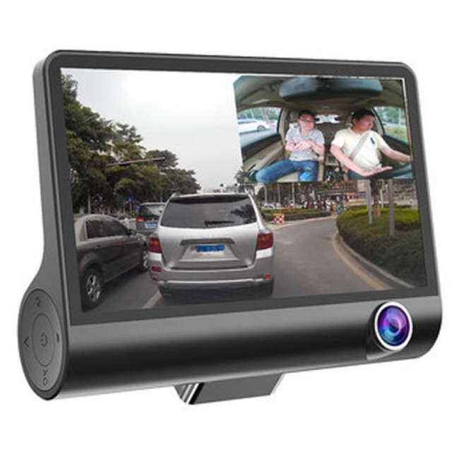 Auto DVR 3 Camera Lens 4.0 Inch Dash Camera Dual Lens Camera Video Recorder Auto Registrator Dvr dash Cam