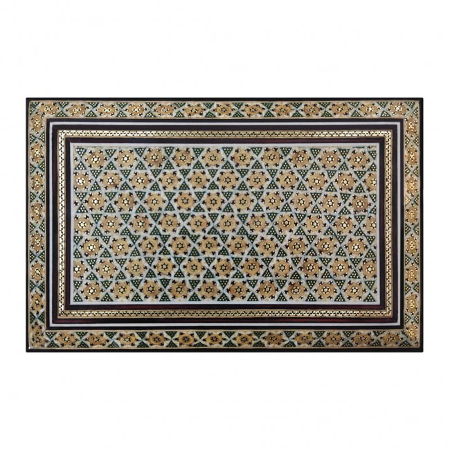 MARGOUN Handmade Khatamkari Inlaid Wooden Jewelry Box, Decorative Keepsake Box, Authentic Middle Eastern Marquetry Art, 22x14x6 cm