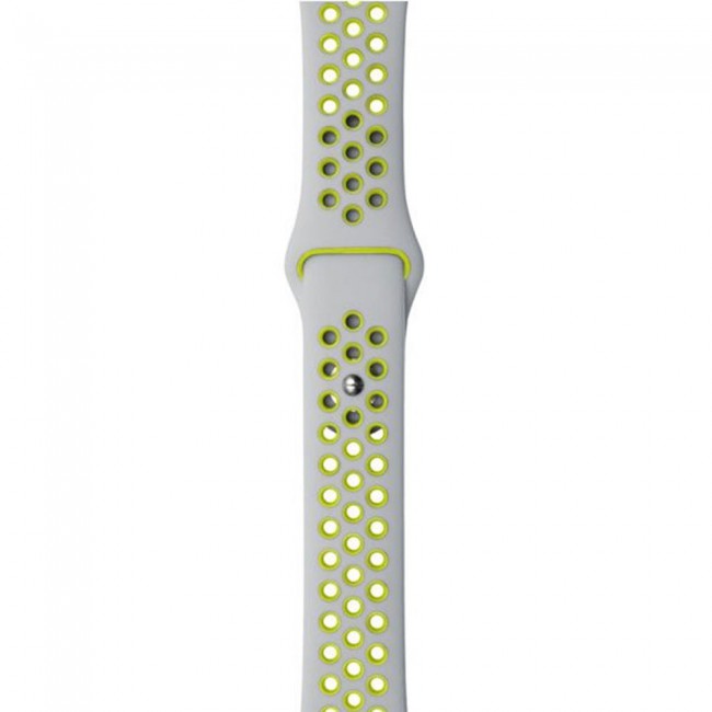 20mm Silicone Nike Design Band for Samsung Galaxy Watch 4 and 4 Classic 40-44mm 42-46mm Henlein Series by Margoun - Grey Green