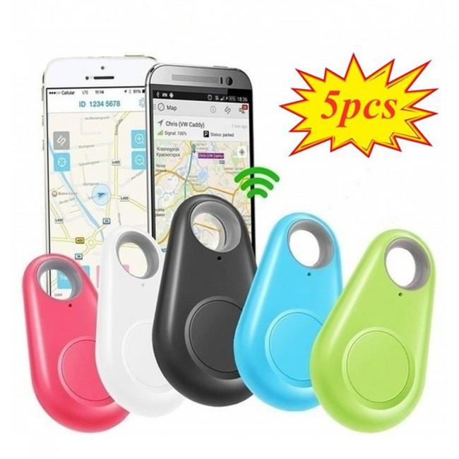 5Pack Bluetooth Anti Lost Theft Device Key Finder - All Colors