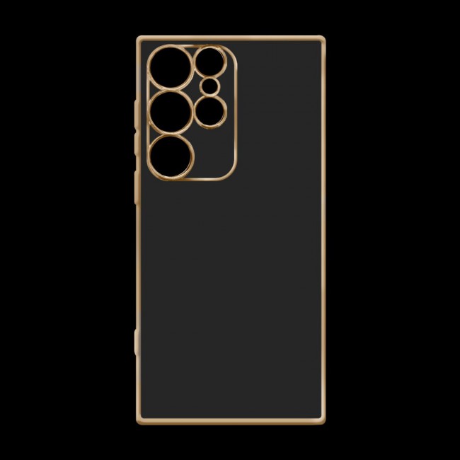 Margoun Clear Case Cover TPU for Samsung Galaxy S22 Ultra - Golden Edge