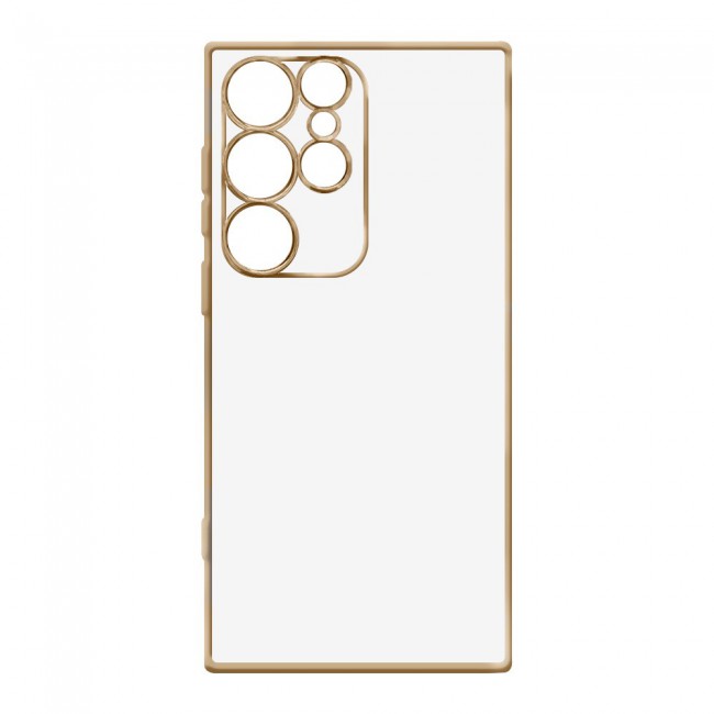 Margoun Clear Case Cover TPU for Samsung Galaxy S22 Ultra - Golden Edge