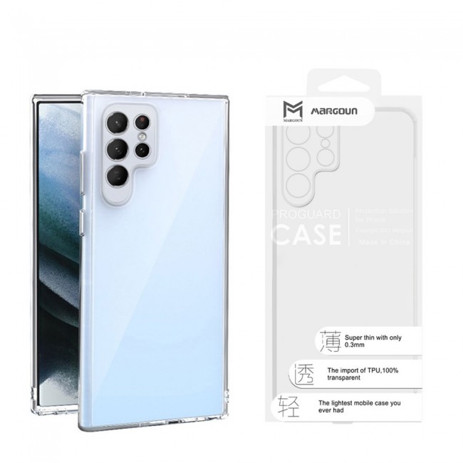 Clear Case Cover TPU for Samsung Galaxy S22 Ultra Proguard Case by Margoun