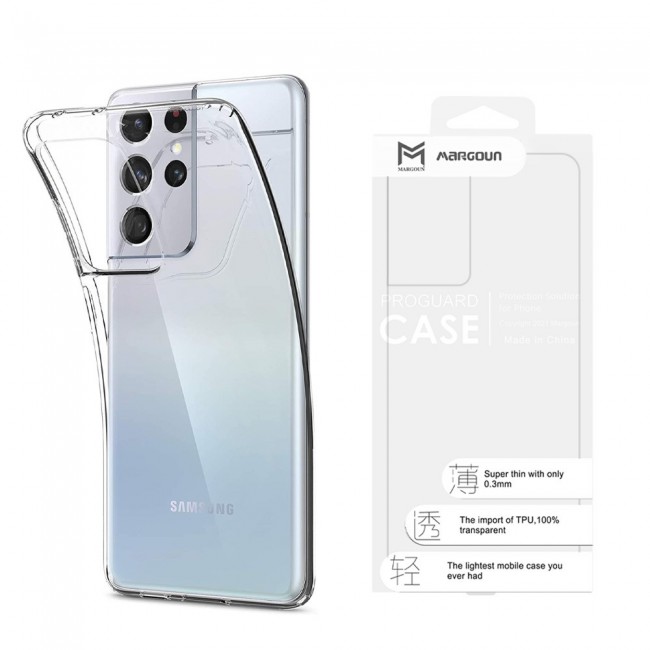 Clear Case Cover TPU for Samsung Galaxy S21 Ultra Proguard Case by Margoun