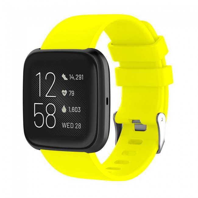 Fitbit Versa - Versa 2 and Versa Lite Watch Sport Silicone Band Henlein Series by Margoun - Yellow