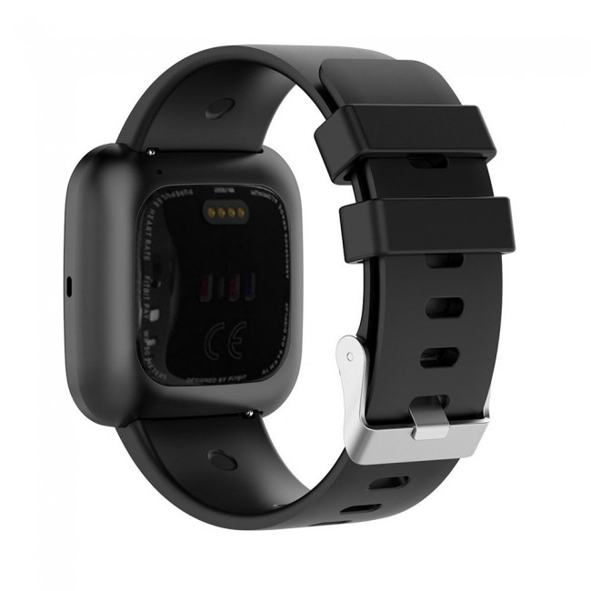 Fitbit Versa - Versa 2 and Versa Lite Watch Sport Silicone Band Henlein Series by Margoun - Black