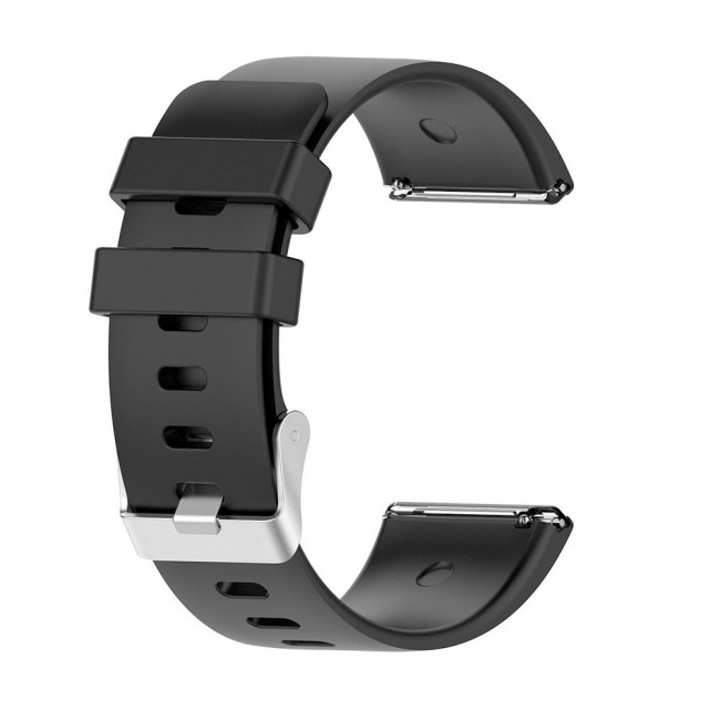 Fitbit Versa - Versa 2 and Versa Lite Watch Sport Silicone Band Henlein Series by Margoun - Black