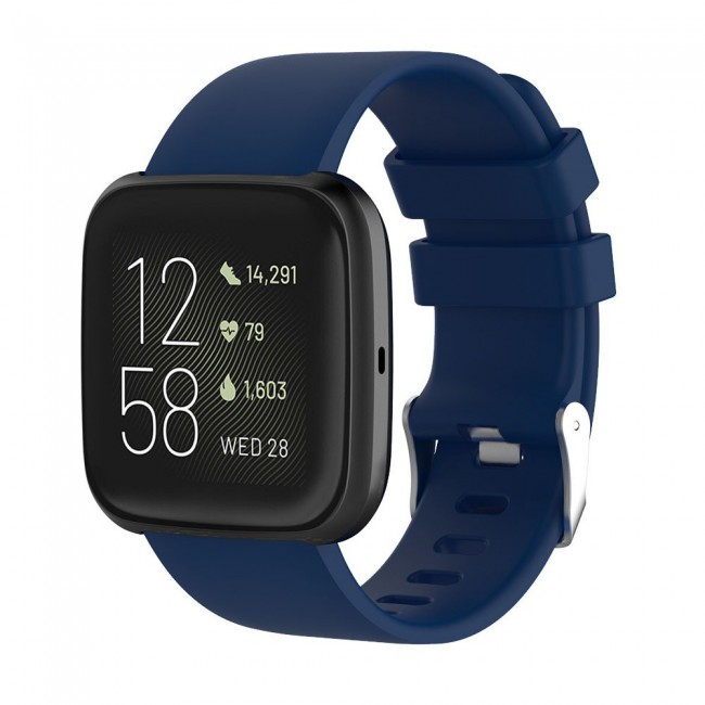 Fitbit Versa - Versa 2 and Versa Lite Watch Sport Silicone Band Henlein Series by Margoun - Blue