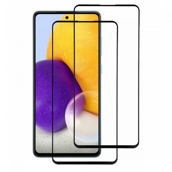 Samsung Galaxy A52 A52 5G 3D Tempered Screen Protector 2Pack Super Shieldz by Margoun - Black Edge