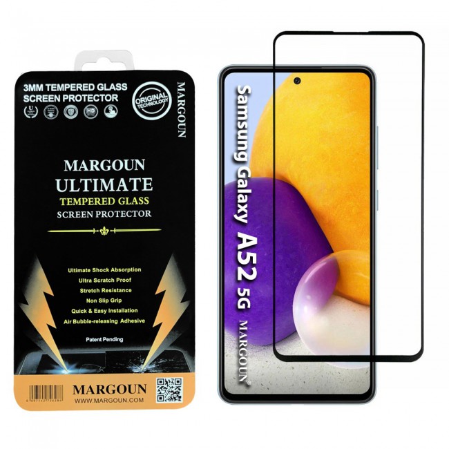 Samsung Galaxy A52 A52 5G Tempered 3D Screen Protector Ultimate by Margoun - Black Edge