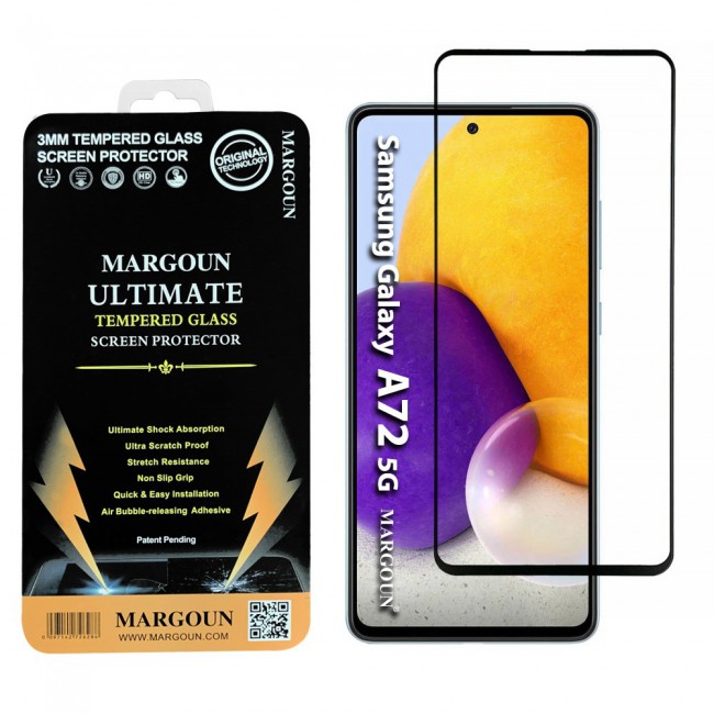 Samsung Galaxy A72 A72 5G Tempered 3D Screen Protector Ultimate by Margoun - Black Edge