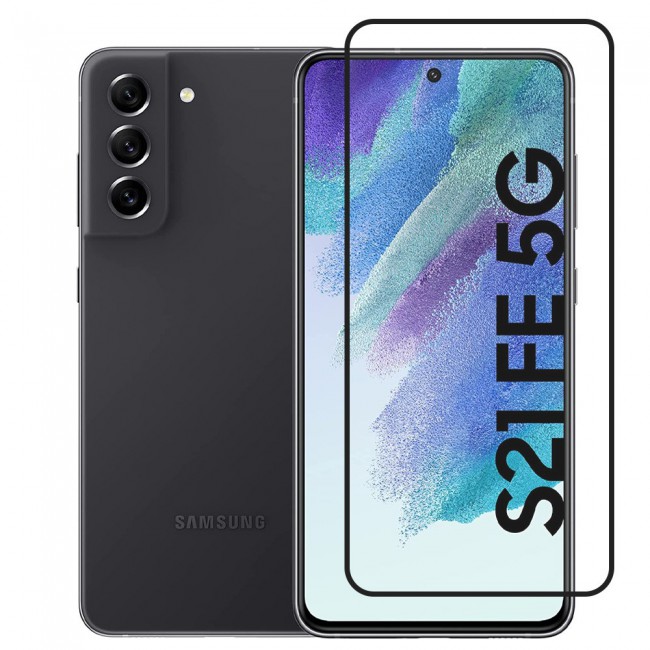 Samsung Galaxy S21 FE 5G Glass 3D Tempered Screen Protector Ultimate by Margoun - Black Edge