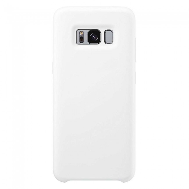 Samsung Galaxy S8 Plus Silky Soft-Touch Finish Silicone Cover by Margoun - White