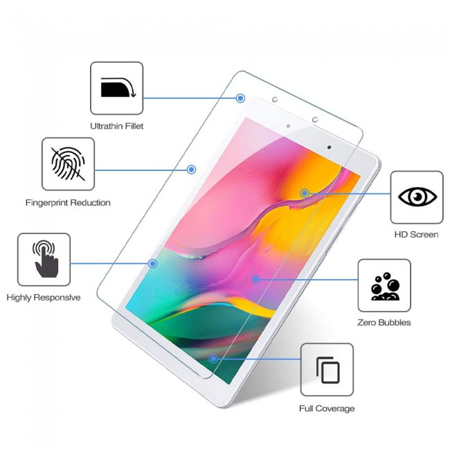 Samsung Galaxy Tab A 8.0 2019 T290 T295 Tempered Screen Protector - 2Pack Clear