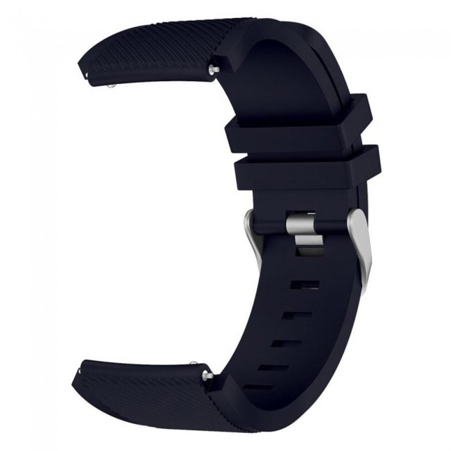 Margoun Textured Silicone Band 22mm for Samsung Gear S3 Frontier and Classic - Midnight Blue
