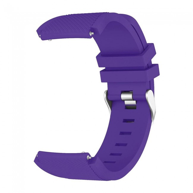 Margoun Textured Silicone Replacement Band 22mm for Samsung Gear S3 Frontier and S3 Classic - Purple
