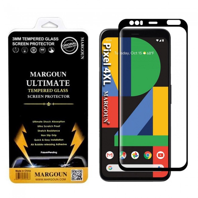 Google Pixel 4 XL Tempered 3D Screen Protector Ultimate Margoun - Black Frame