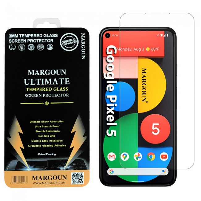 Google Pixel 5 Tempered Screen Protector Ultimate Margoun - Clear