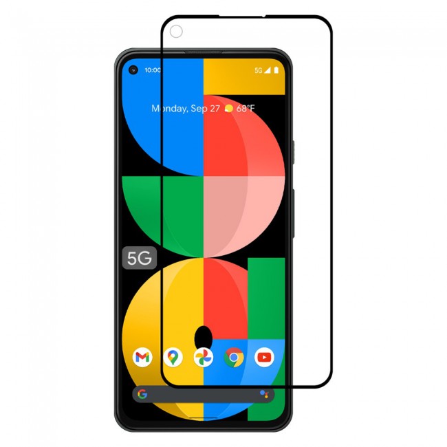 Google Pixel 5a 5G Tempered 3D Screen Protector Ultimate Margoun - Black Frame