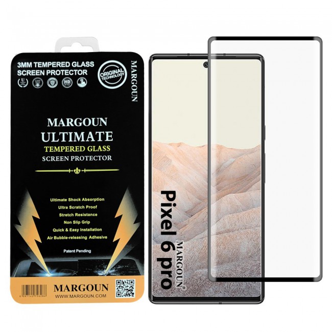 Google Pixel 6 Pro Tempered 3D Screen Protector Ultimate Margoun - Black Frame