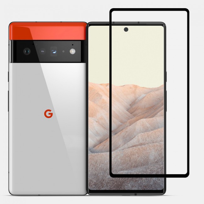 Google Pixel 6 Tempered 3D Screen Protector Grand Shieldz Margoun - Black Frame