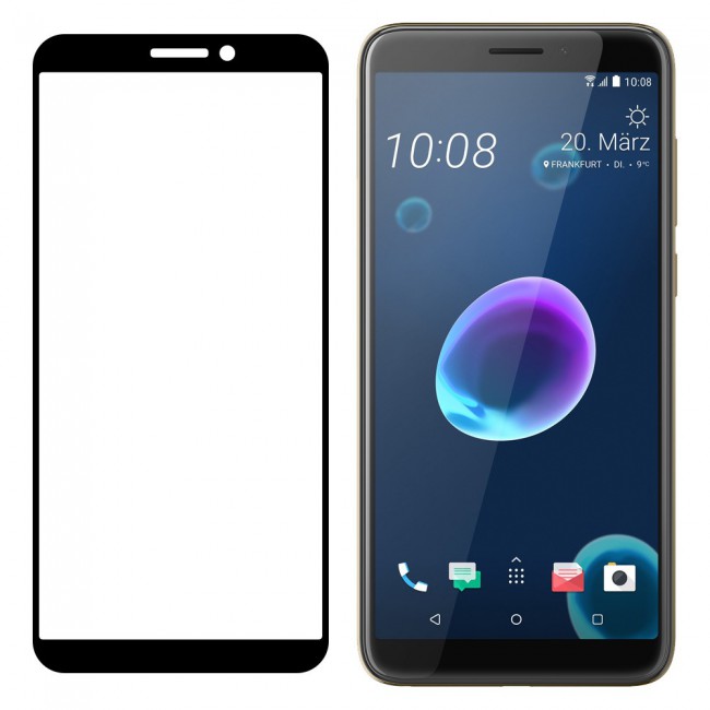 HTC Desire 12 PLUS Tempered Glass 3D Grand Shieldz Margoun - Black Frame