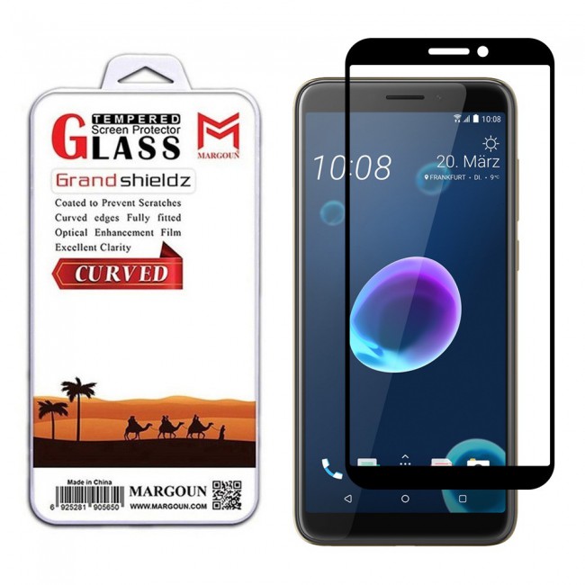HTC Desire 12 PLUS Tempered Glass 3D Grand Shieldz Margoun - Black Frame