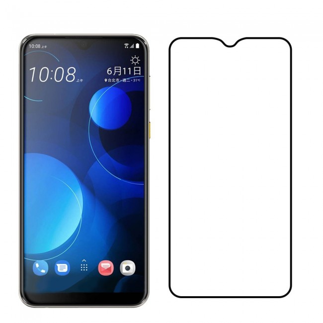 HTC Desire 19PLUS Tempered Glass 3D Grand Shieldz Margoun - Black Frame