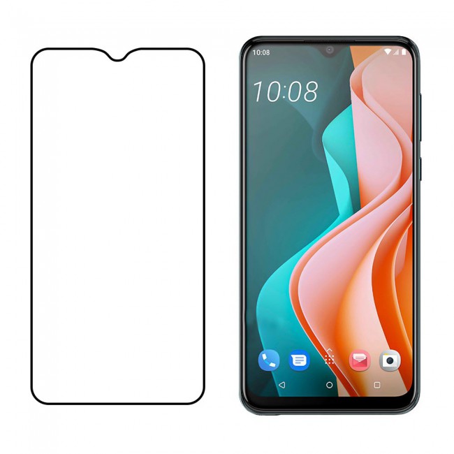 HTC Desire 19s Tempered Glass 3D Grand Shieldz Margoun - Black Frame