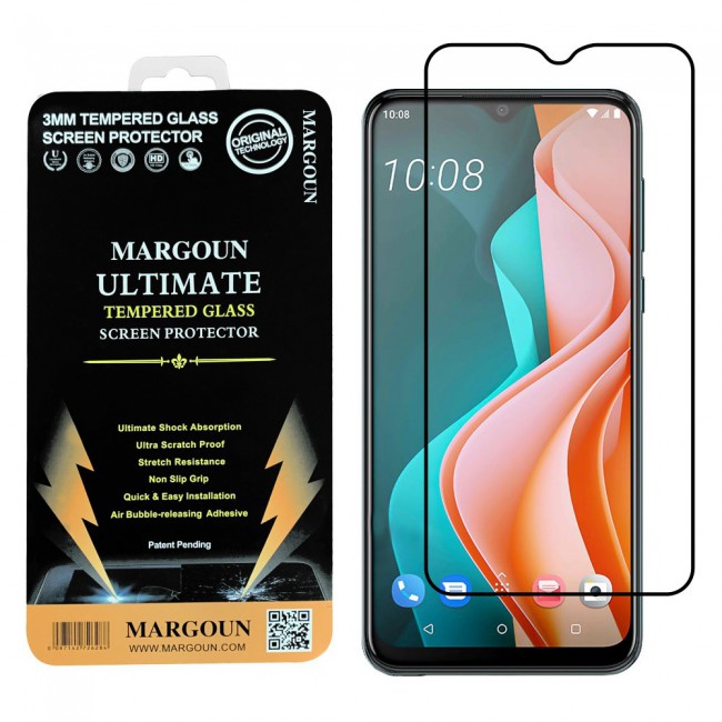 HTC Desire 19s Tempered Glass 3D Ultimate Margoun - Black Frame