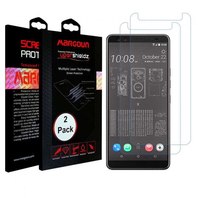 HTC Exodus 1 Glass 2 Pack Super Shieldz Margoun- Clear