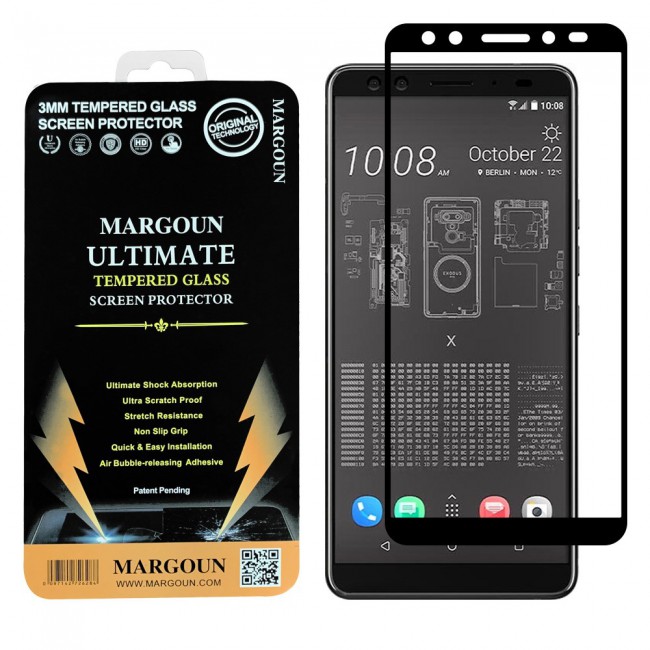 HTC Exodus 1 Tempered Glass 3D Ultimate Margoun - Black Frame