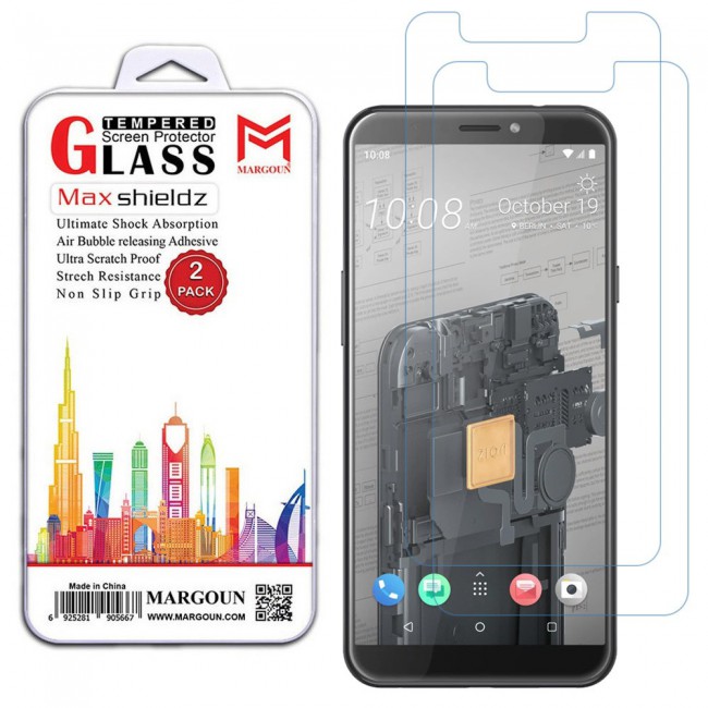 HTC Exodus 1S Tempered Glass 2 Pack Max Shieldz Margoun - Clear