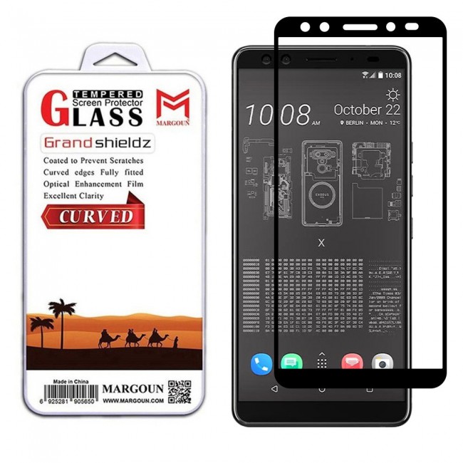 HTC Exodus 1 Tempered Glass 3D Grand Shieldz Margoun - Black Frame