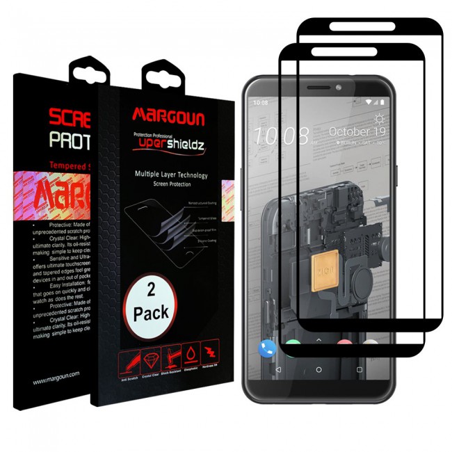 HTC Exodus 1s Tempered Glass 3D 2 Pack Super Shieldz Margoun- Black Frame